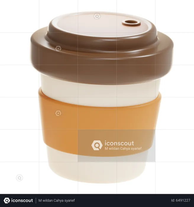 Kaffee-Pappbecher  3D Icon