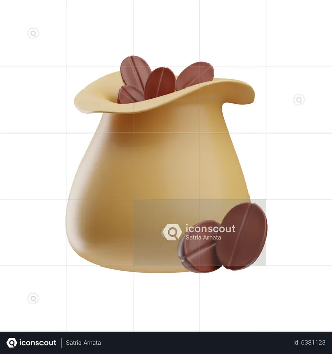 Kaffeebohnen  3D Icon