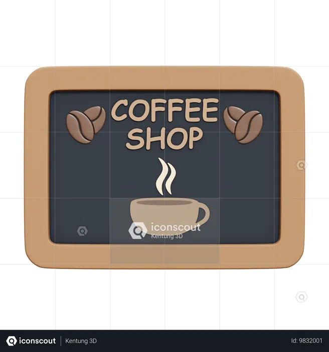 Café-Brett  3D Icon