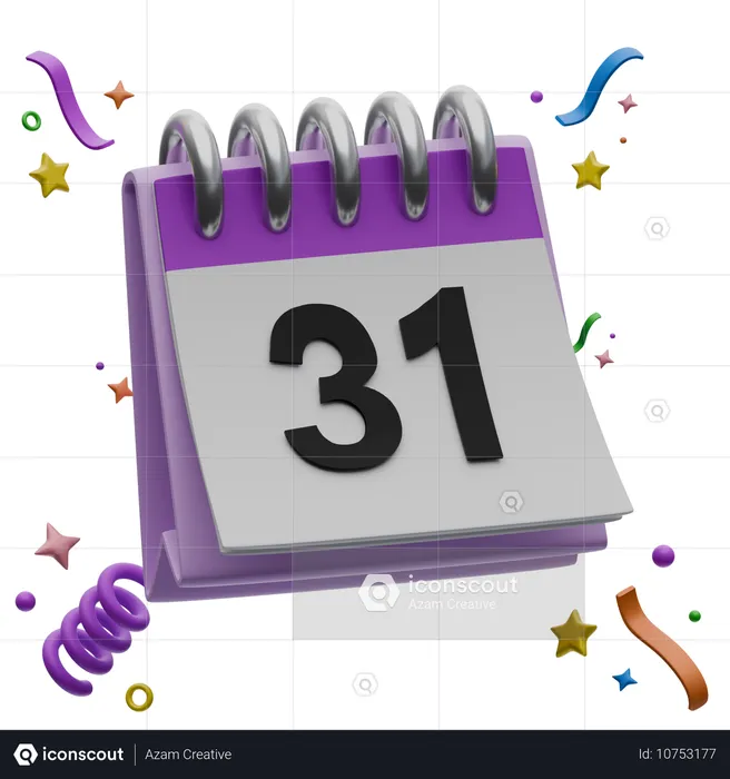 Kalender 31  3D Icon