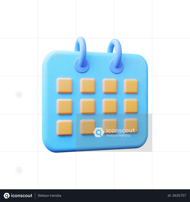 Kalender  3D Illustration