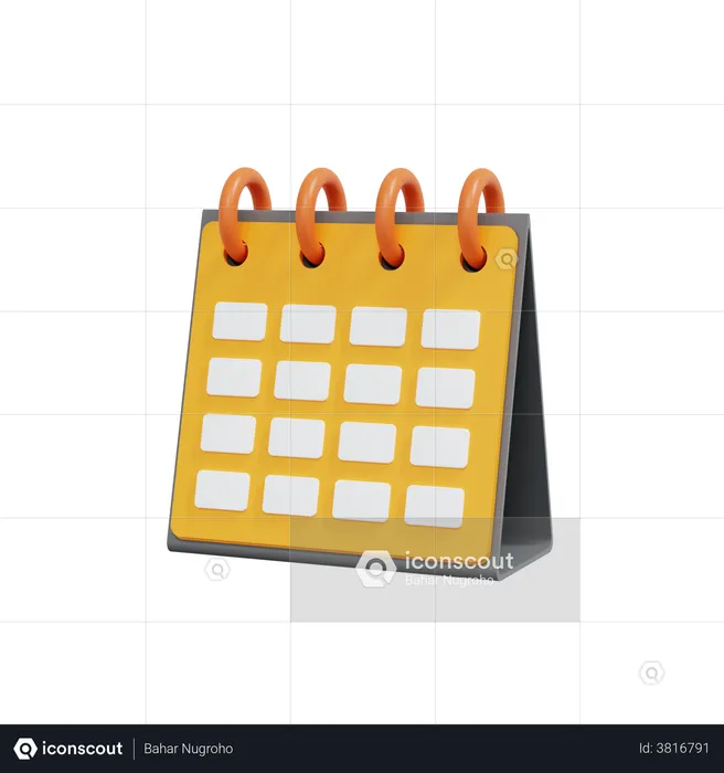 Kalender  3D Illustration