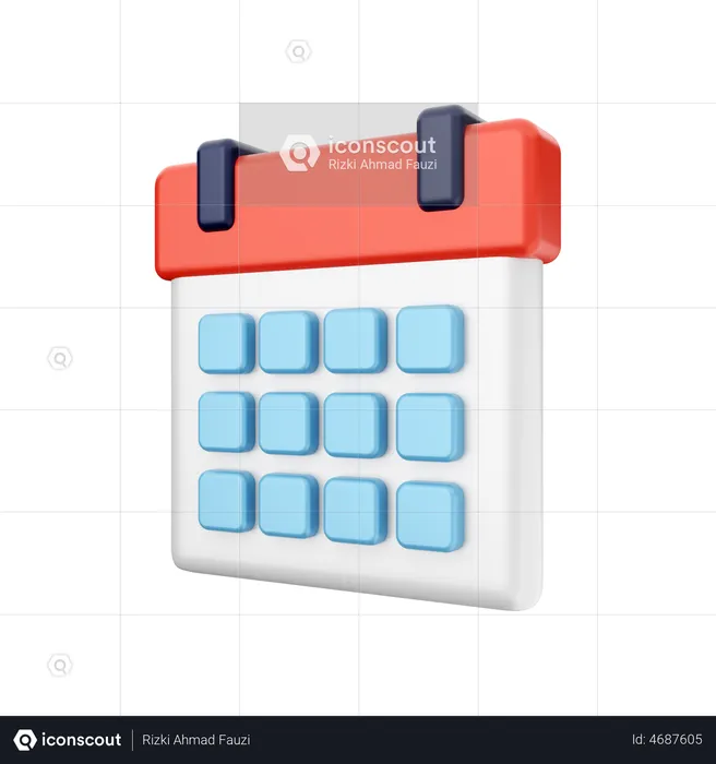 Kalender  3D Illustration