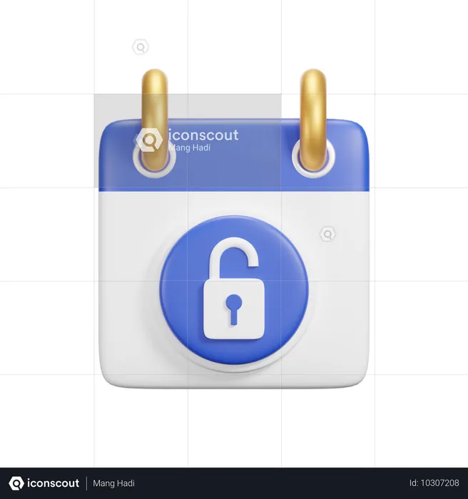 Kalender entsperren  3D Icon