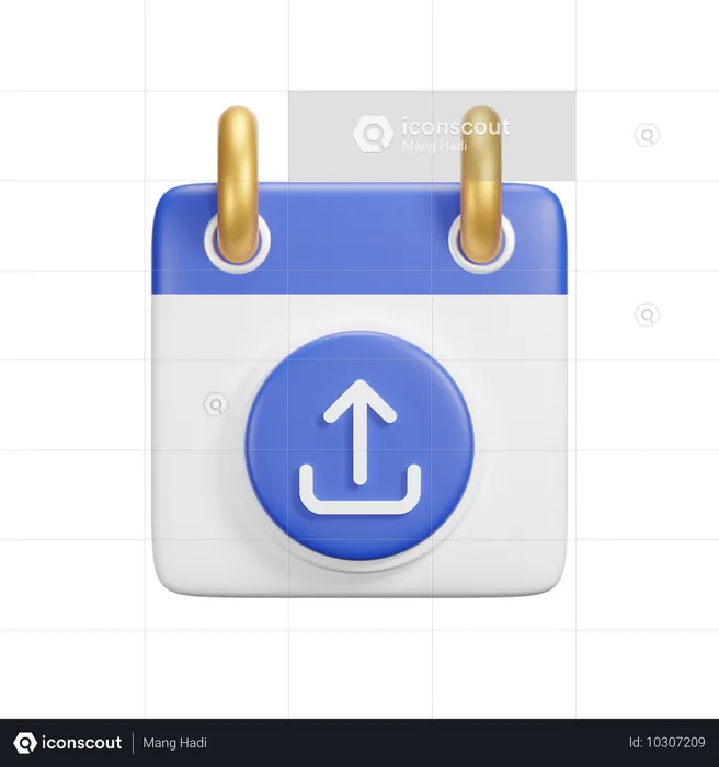 Kalender hochladen  3D Icon