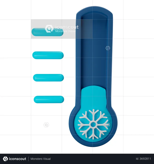 Kalte Temperatur  3D Illustration