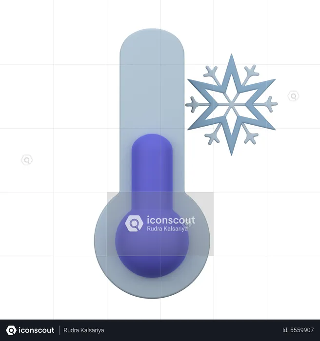 Kalte Temperatur  3D Icon