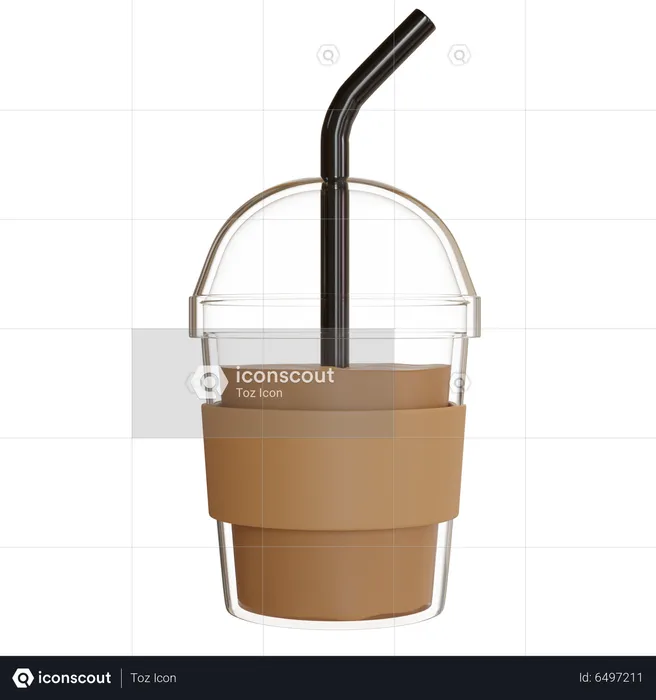 Kalter Kaffee  3D Icon