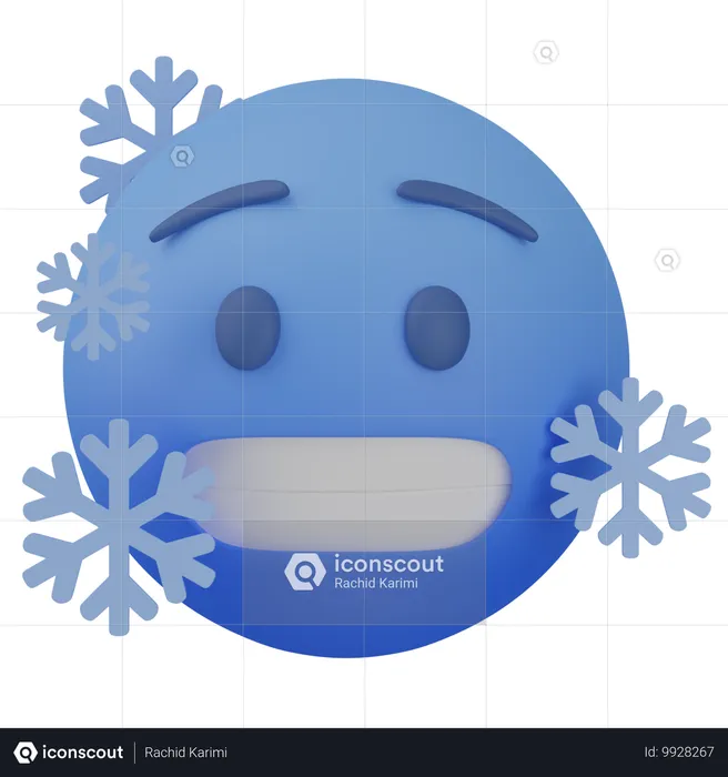 Kaltes Gesicht Emoji 3D Icon