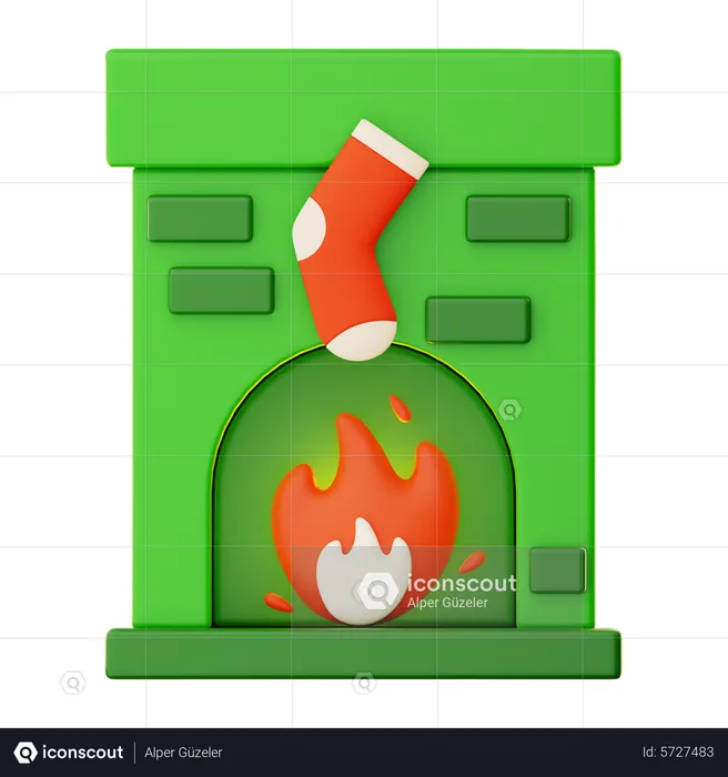 Kamin  3D Icon