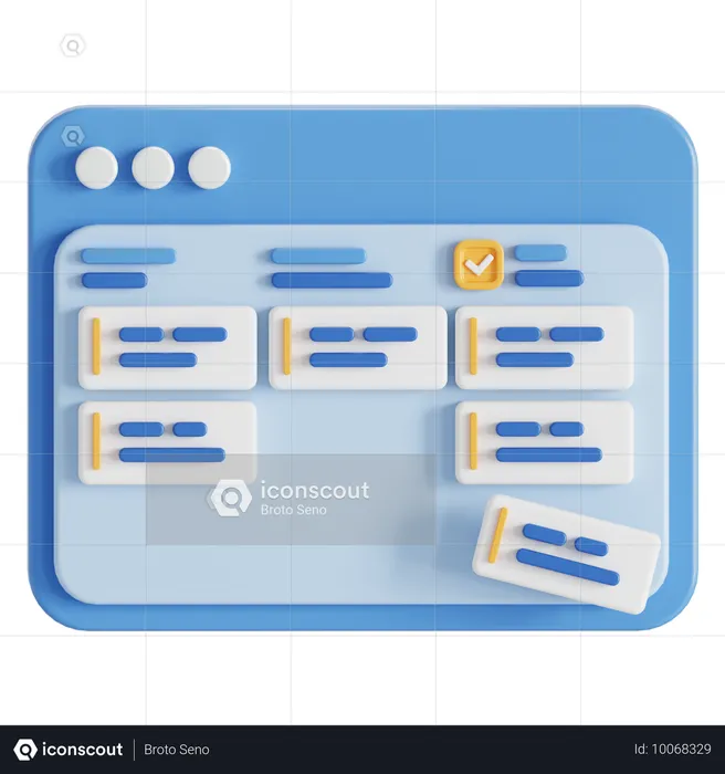 Kanban  3D Icon