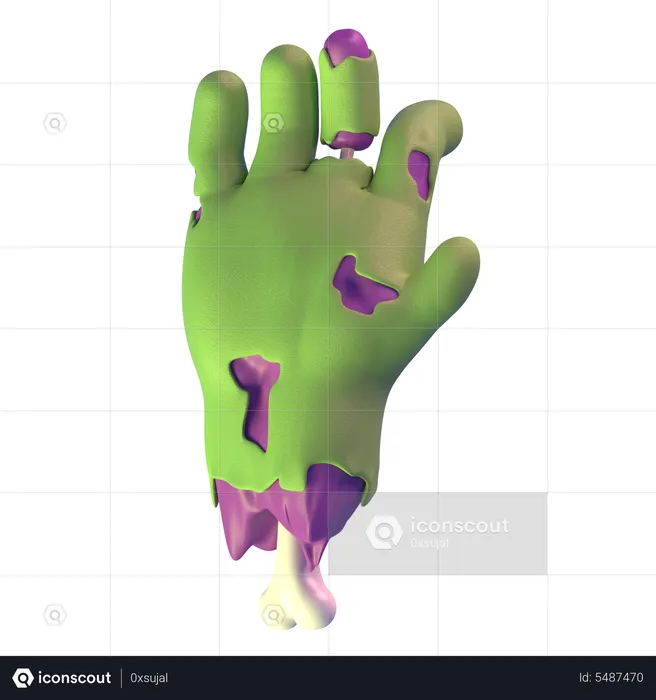 Gebrochene Zombiehand  3D Icon