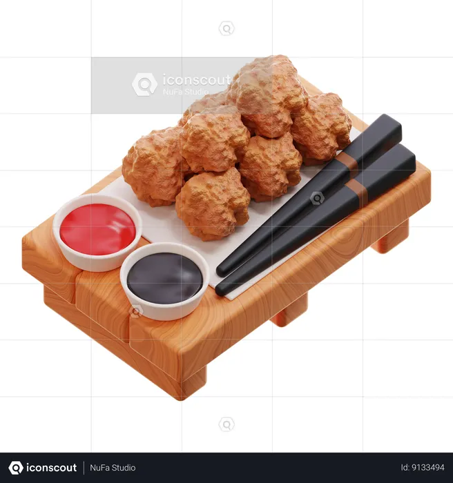 Karaage  3D Icon