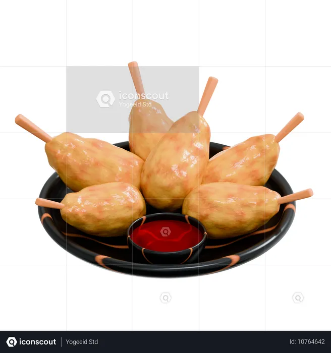 Karaage  3D Icon