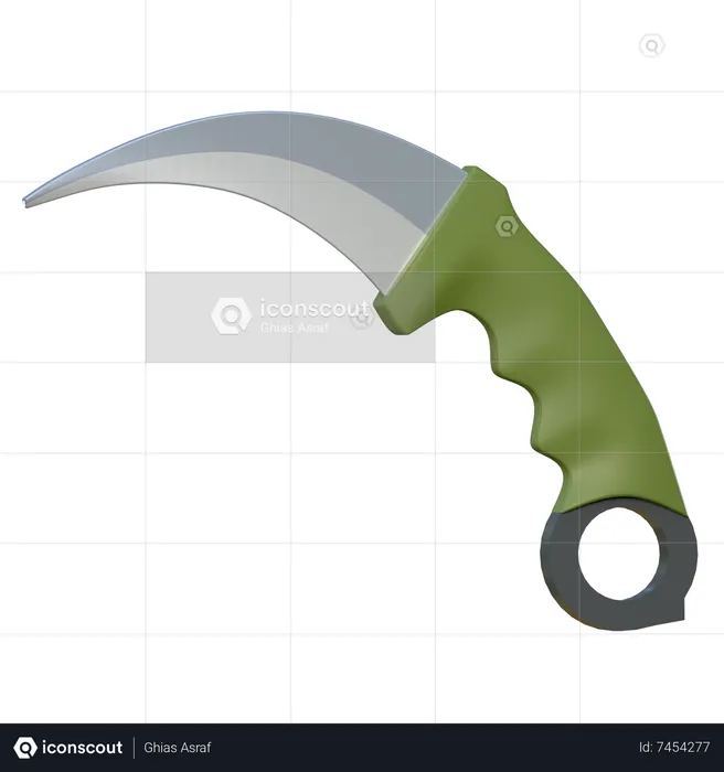 Karambit Knife  3D Icon