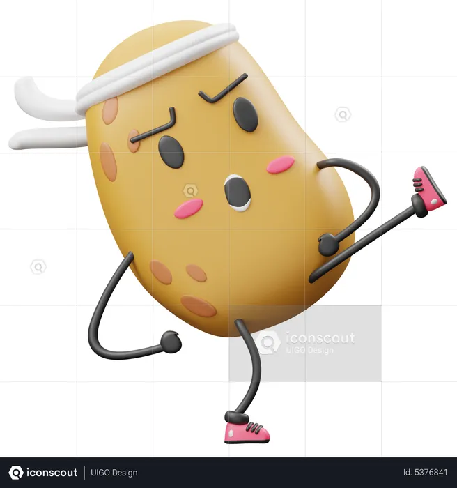 Karate Potato  3D Icon