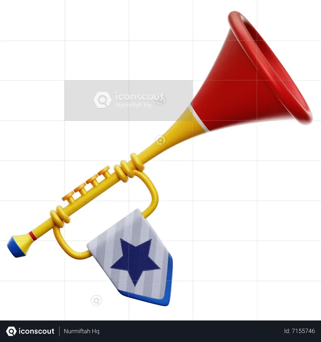 Karneval Trompete  3D Icon