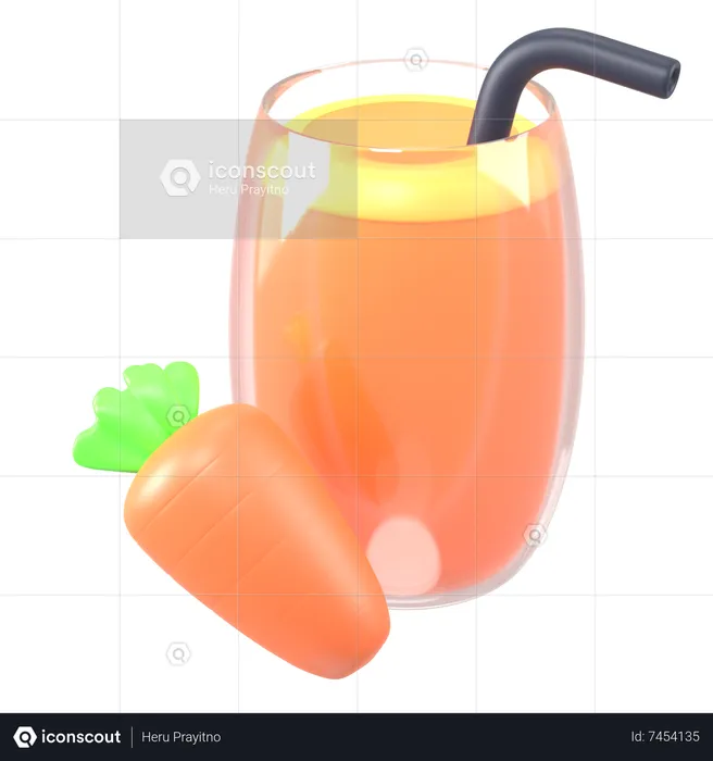 Karottensaft  3D Icon