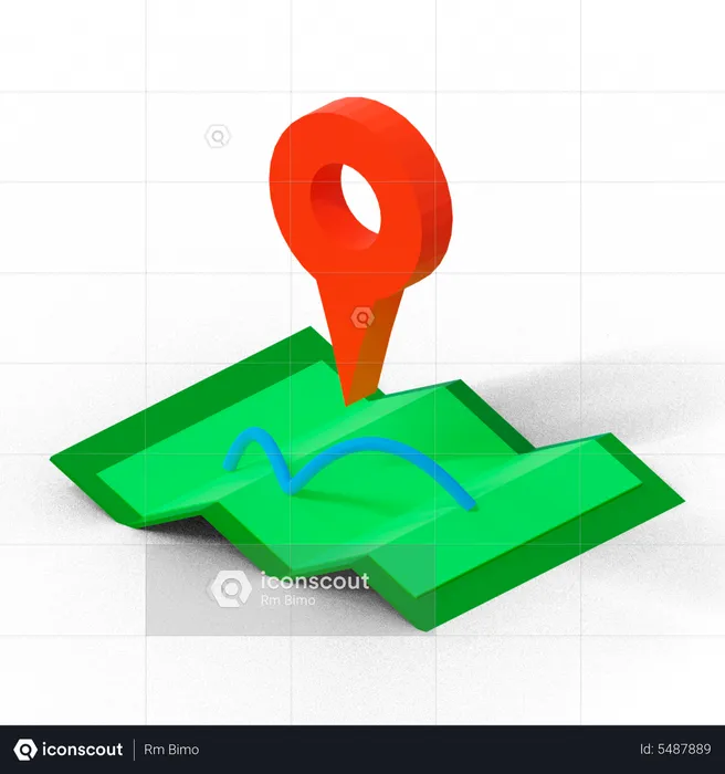 Karten-Pin  3D Icon