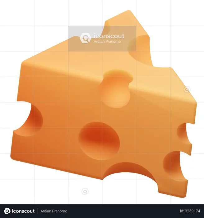 Käse  3D Illustration