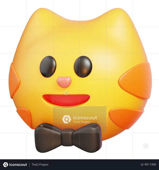 Katzenfliege Emoji 3D Icon