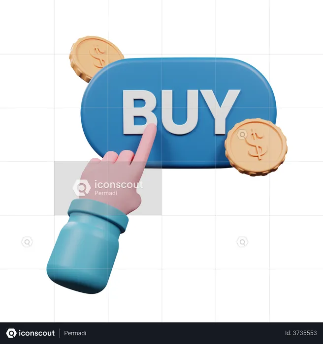 Kaufen-Button  3D Illustration