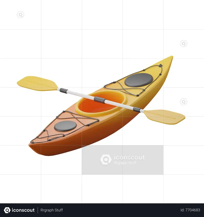 Kayaking  3D Icon