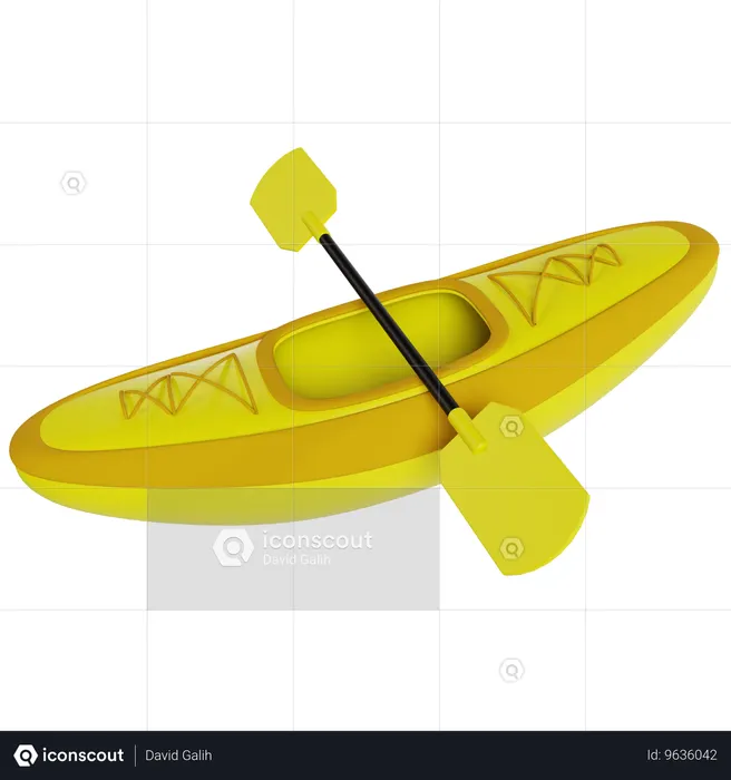 Kayaking Adventure Thrills Sport  3D Icon