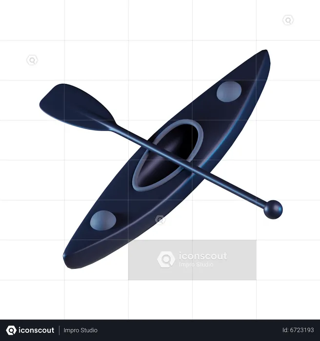 Kayaking Boat  3D Icon
