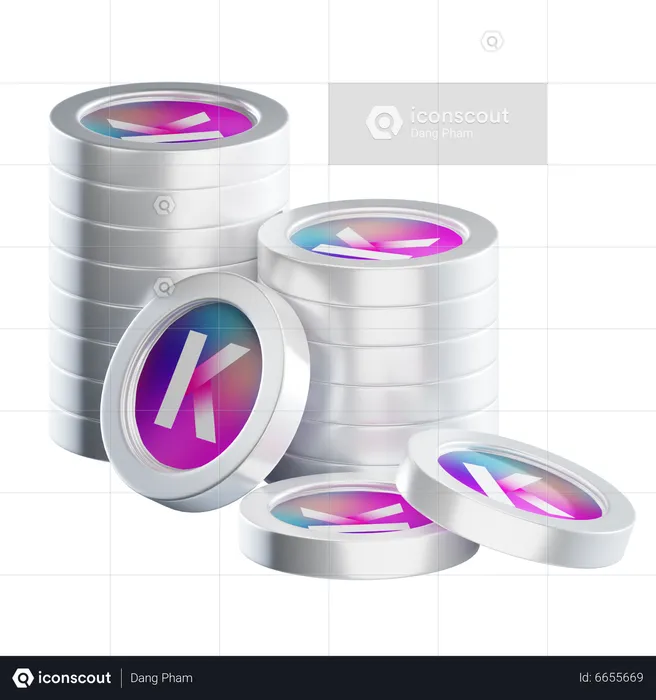 Kda Coin Stacks  3D Icon