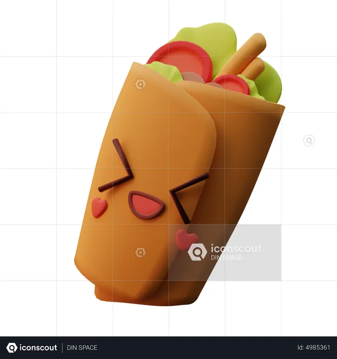 Kebab Emoji Emoji 3D Icon