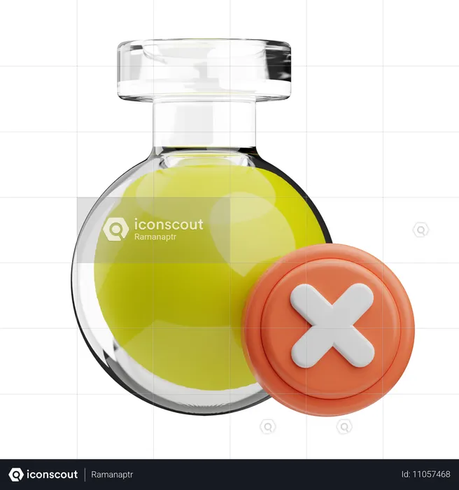 Keine chemische Hautpflege  3D Icon