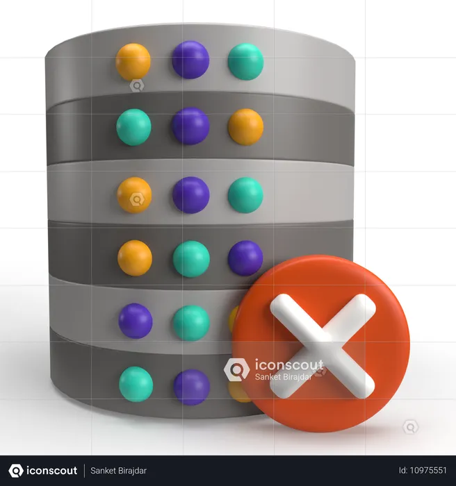 Keine Datenbank  3D Icon