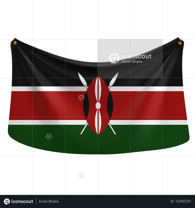 Kenia Flag 3D Icon