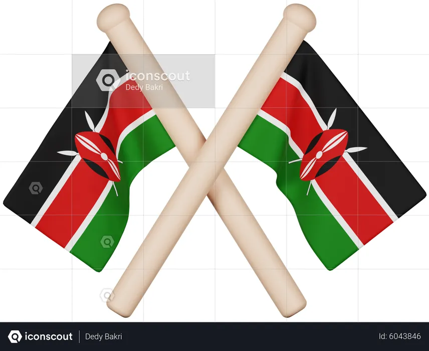 Kenya Flag Flag 3D Icon