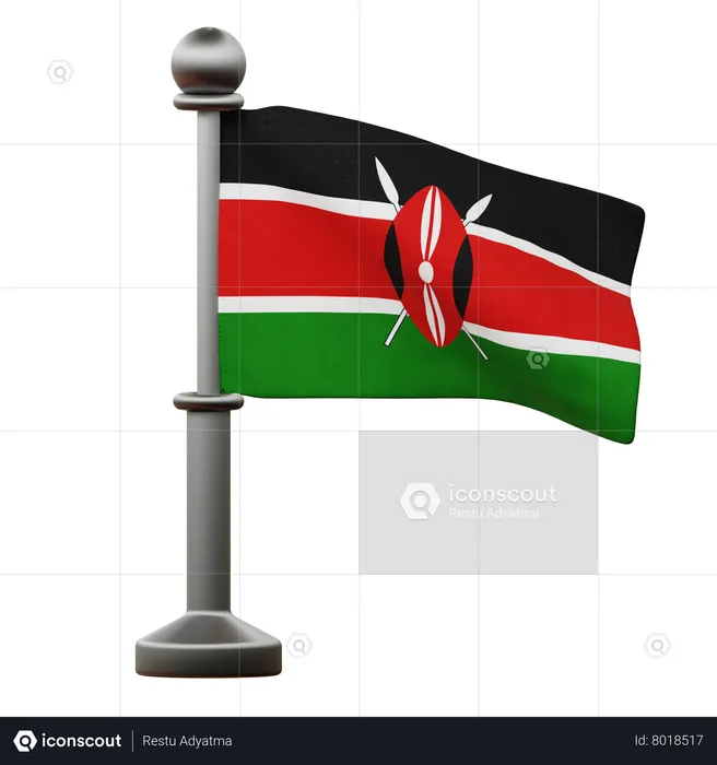 Kenya Flag Flag 3D Icon