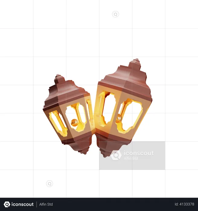 Kerosene lantern  3D Illustration