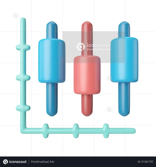 Kerzendiagramm  3D Icon