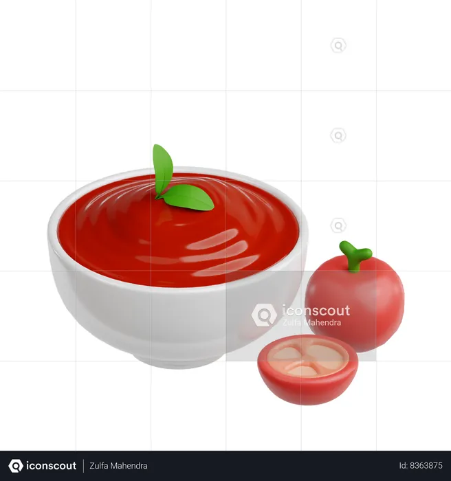 Ketchup  3D Icon
