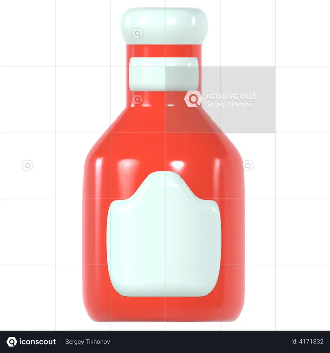 Ketchup  3D Illustration
