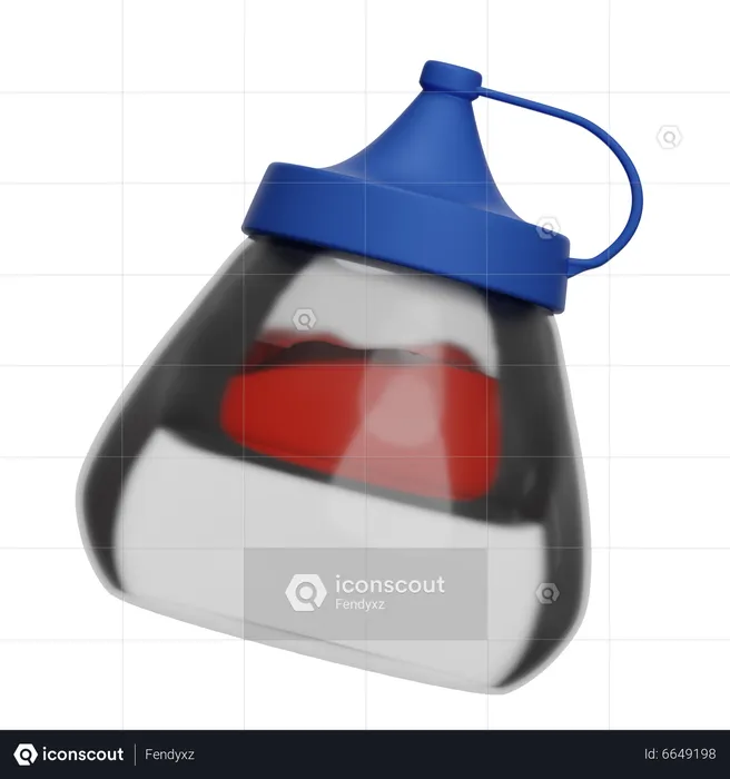 Ketchup Bottle  3D Icon