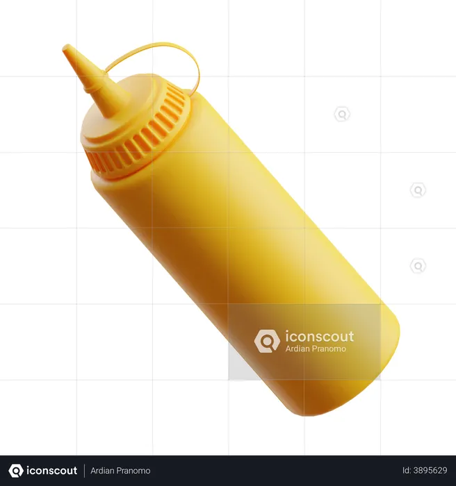 Ketchup Bottle  3D Illustration