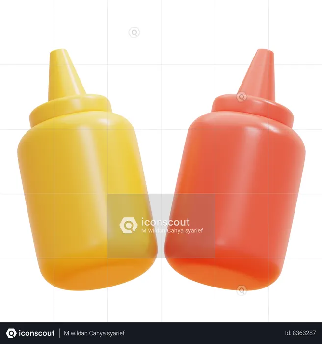 KETCHUP & MUSTARD  3D Icon