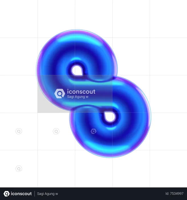 Kette abstrakt form  3D Icon