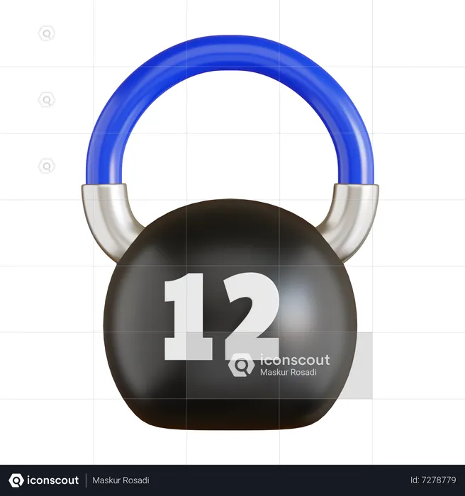 Kettlebell 12 Kg  3D Icon