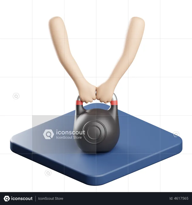 Kettlebell Lifting  3D Icon