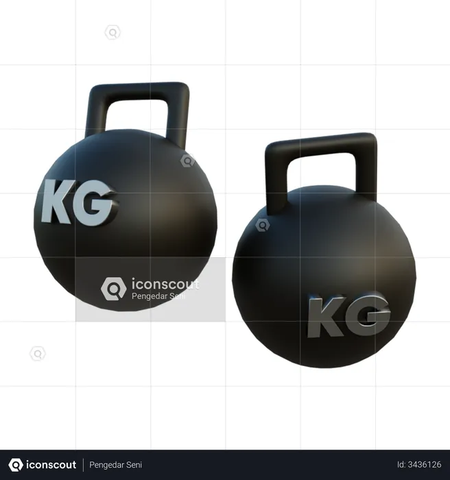 Kettlebells  3D Icon