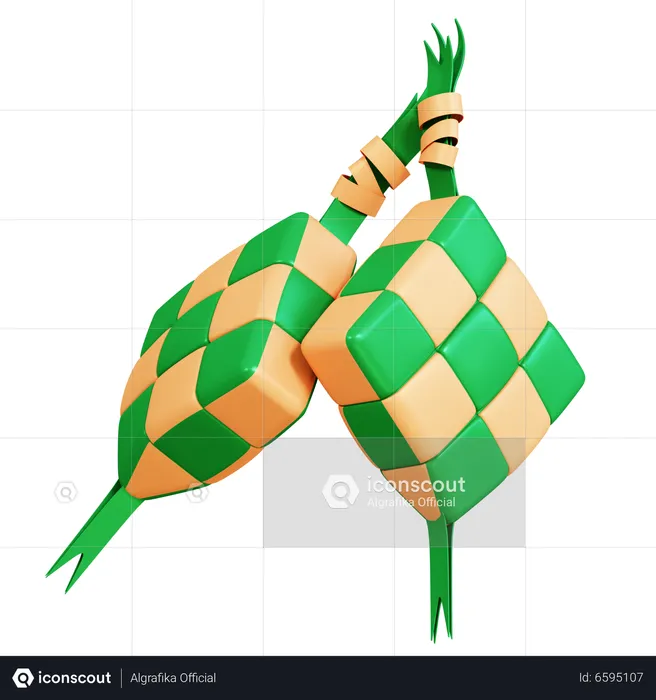 Ketupat  3D Icon