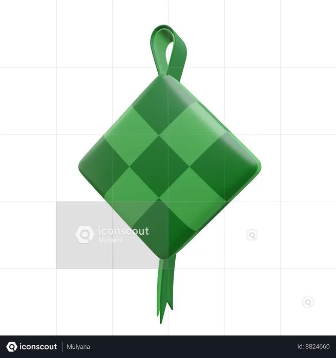 Ketupat  3D Icon