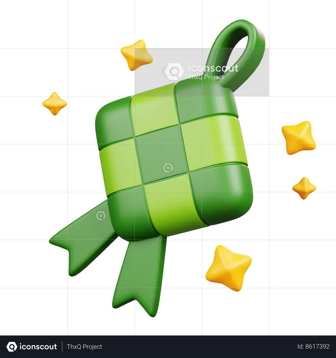 Ketupat  3D Icon